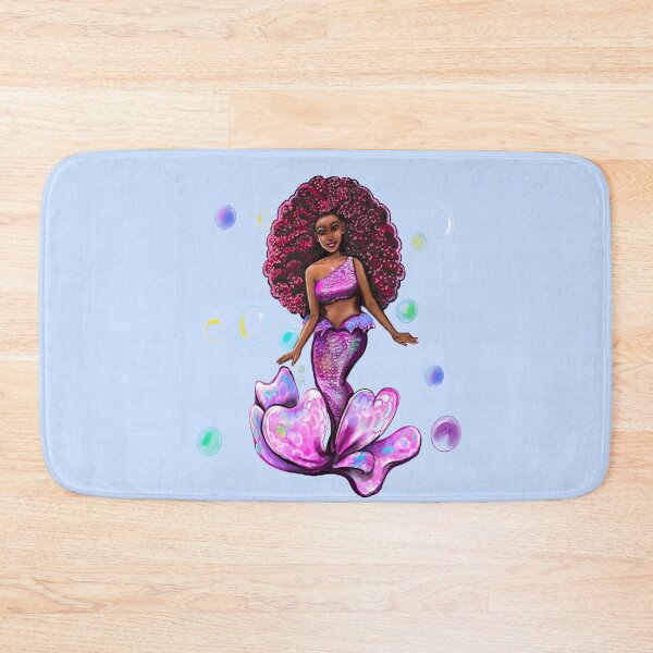 Item preview, Mermaid red Afro hair, African American Mermaid  designed and sold by Artonmytee.