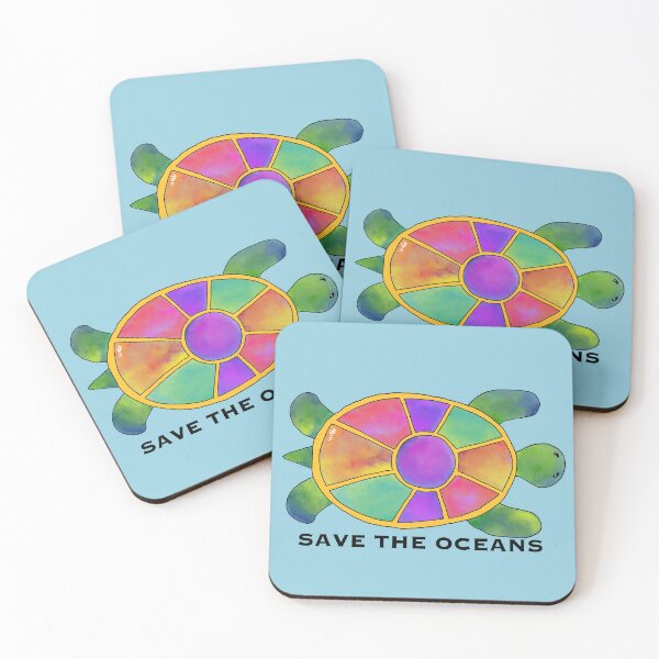 Item preview, Save the oceans colourful turtle designed and sold by aditikkumar.