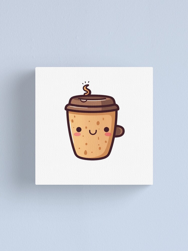 Cute coffee mugs printable stickers. PNG, JPG.