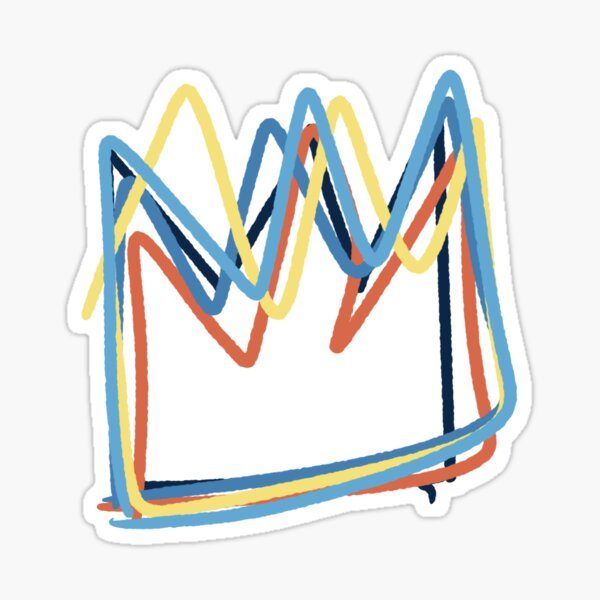 Couronne de style Basquiat Sticker