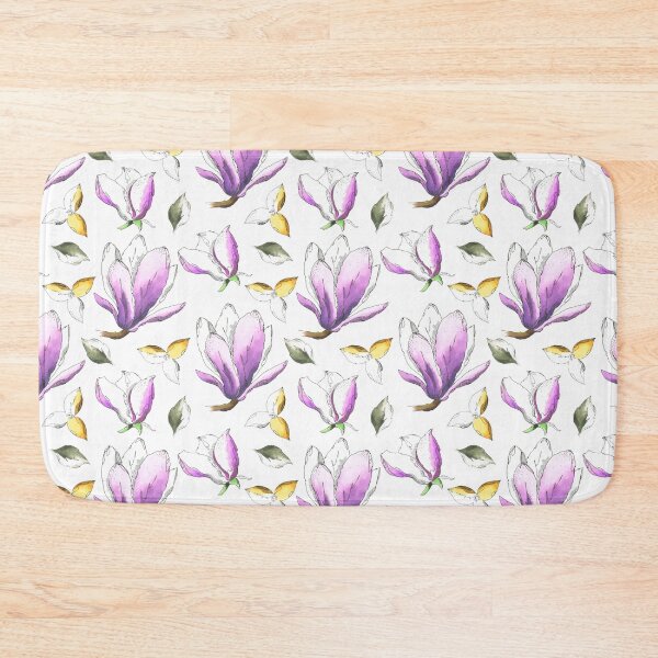 Item preview, purple watercolor magnolia flowers pattern designed and sold by Marianne1108.
