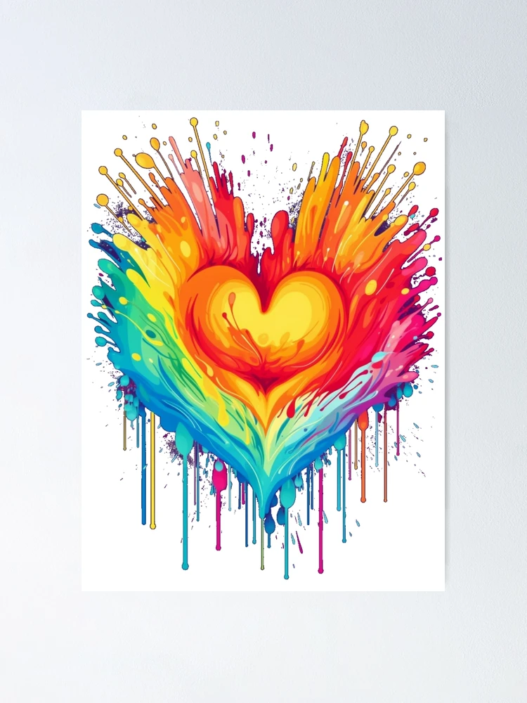 Vibrant Rainbow Heart - Celebrate Love, Joy and Unity with Colorful  Symbolism Poster for Sale by ArtfulZen