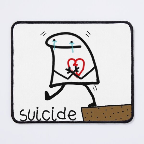Item preview, Flork Funny Meme Suicide Breaking Heart designed and sold by HaydenMillepied.