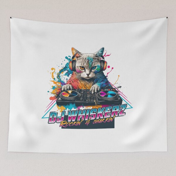 Item preview, A DJ Cat is Playing Music  designed and sold by Tuong Nguyen.