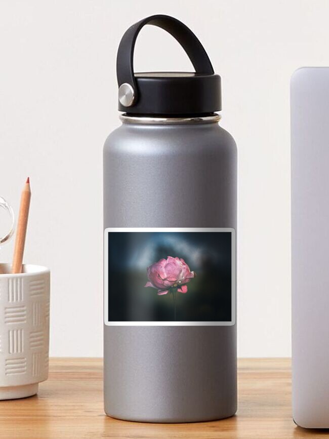 Thumbnail 1 of 3, Sticker, Celestial Charm: The Ethereal Rose designed and sold by cokemann.