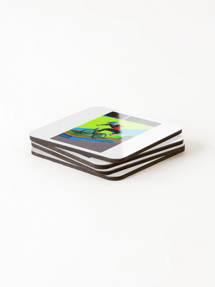 Thumbnail 4 of 5, Coasters (Set of 4), BMX Ride designed and sold by RareBitsLab.