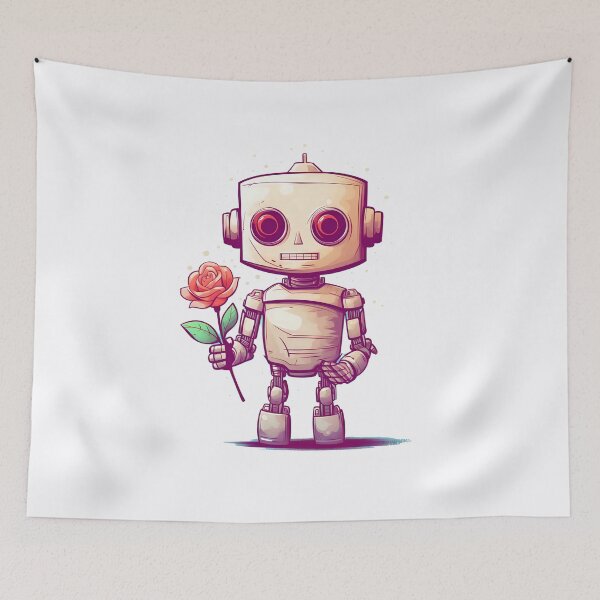 Item preview, robot with flower designed and sold by DerSenat.