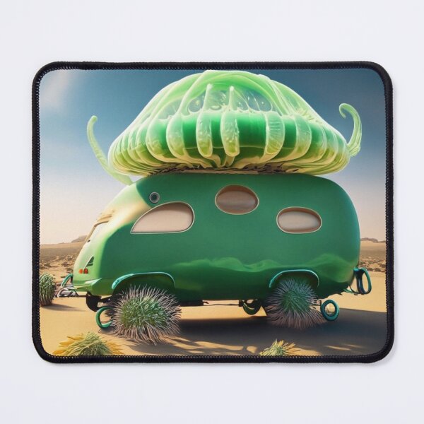 Item preview, Green caravan and jellyfish designed and sold by jsebouvi.