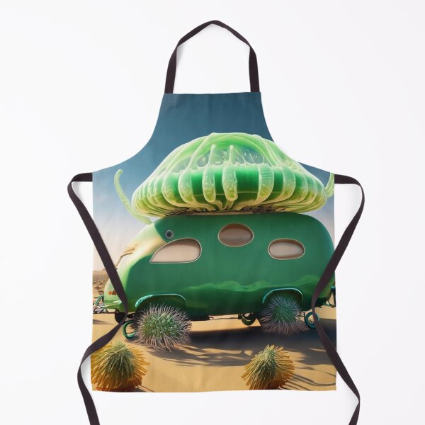Item preview, Green caravan and jellyfish designed and sold by jsebouvi.