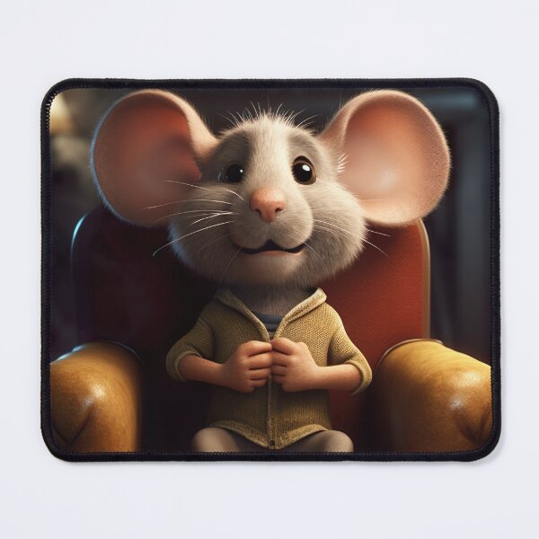 Item preview, Restful Whiskers - Adorable Cartoon Mouse on Chair Illustration designed and sold by DoPrint.