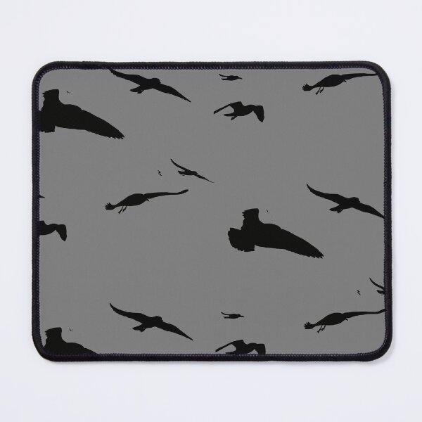 Item preview, Flock Of Seagulls Scavenging Black Silhouette designed and sold by taiche.