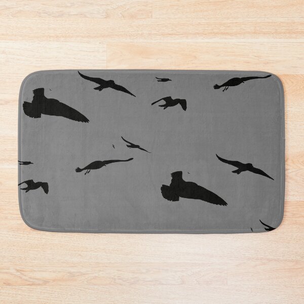 Item preview, Flock Of Seagulls Scavenging Black Silhouette designed and sold by taiche.