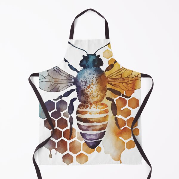 Item preview, A Watercolor Bee Over Honeycomb pattern - Boho Animals designed and sold by GVRDesign.