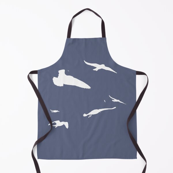 Item preview, Flock Of Seagulls Scavenging White Silhouette designed and sold by taiche.