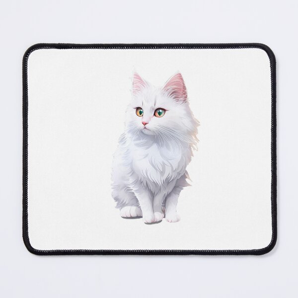 Item preview, Cute Cat Sticker of a Turkish Angora Cat designed and sold by PrintfulClipart.