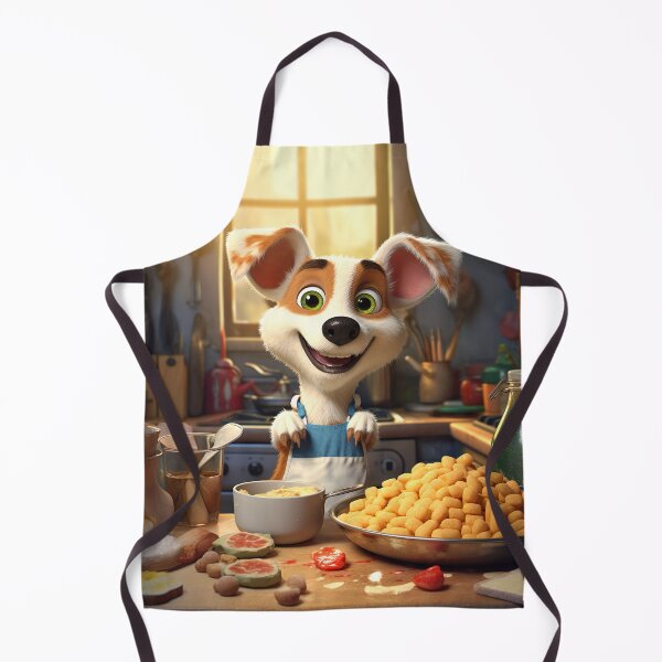 Item preview, Canine Chef - Charming Cartoon Dog Cooking Food Illustration designed and sold by DoPrint.