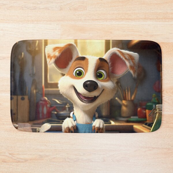 Item preview, Canine Chef - Charming Cartoon Dog Cooking Food Illustration designed and sold by DoPrint.