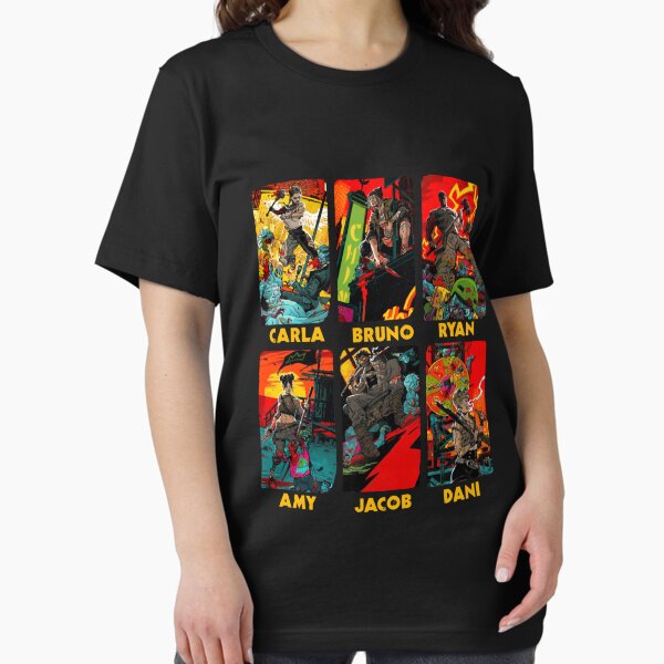Vista previa del artículo con la obra «Conoce a los cazadores de Dead Island 2, Dead Island 2, Dead Island zombie, cazadores de zombies», diseñado y vendido por fitsandfinds.