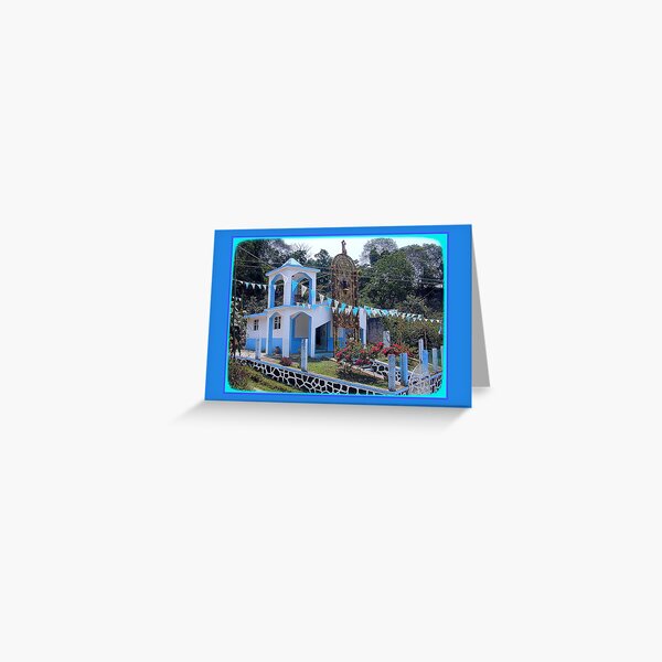 Remote Chapel with "Arco de Flores" Greeting Card
