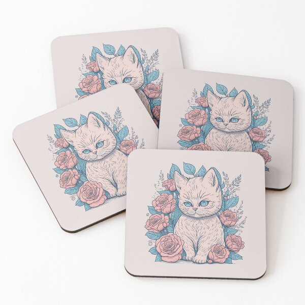 Item preview, Roses Power Cats designed and sold by pigipeach.