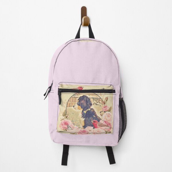 Item preview, pretty vintage pink Bernese Mountain Dog designed and sold by Bitchien.