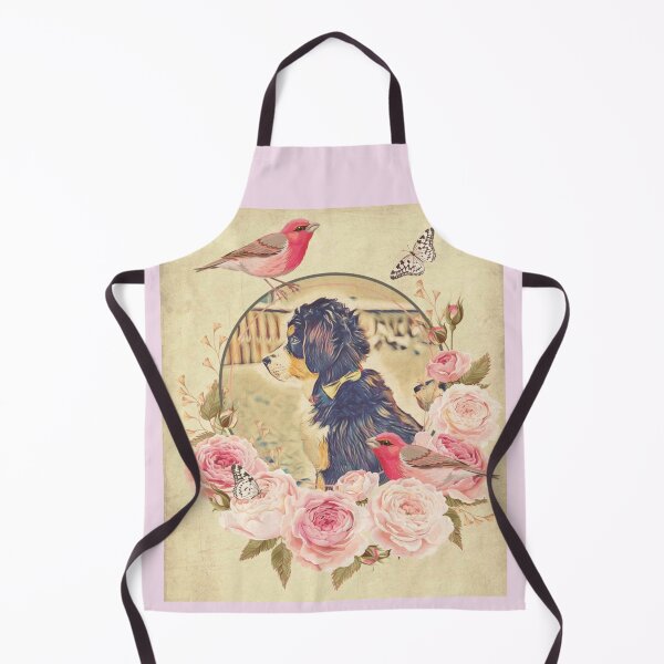 Item preview, pretty vintage pink Bernese Mountain Dog designed and sold by Bitchien.