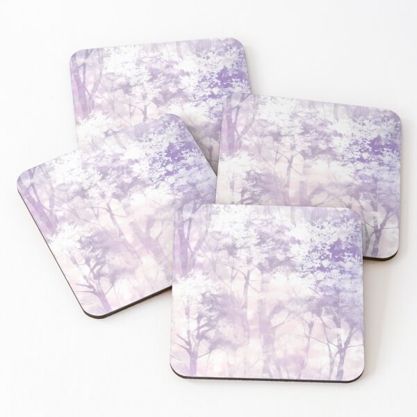 Item preview, Water color abstract purple pink forest pattern designed and sold by LUEE-Design.