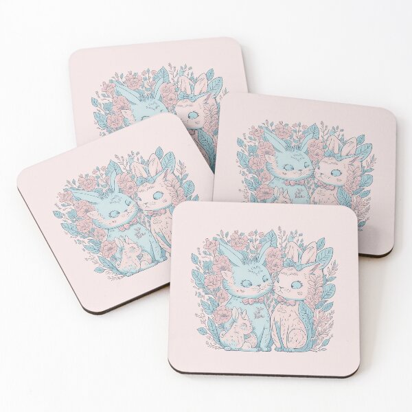 Item preview, Cozy Cat Pink & Blue designed and sold by pigipeach.