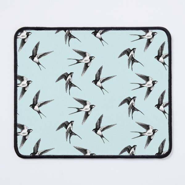 Item preview, Swallow Trio in Flight Blue Pattern designed and sold by TerezaValkova.