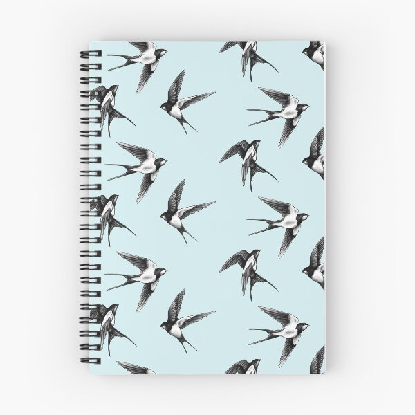 Item preview, Swallow Trio in Flight Blue Pattern designed and sold by TerezaValkova.