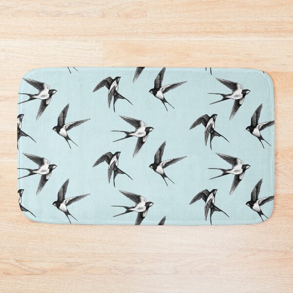 Item preview, Swallow Trio in Flight Blue Pattern designed and sold by TerezaValkova.