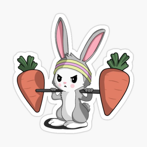 Gym Bunny Stickers for Sale