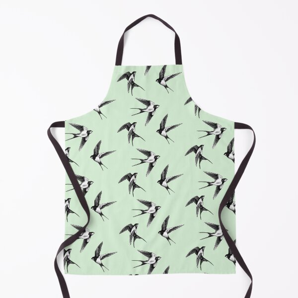 Item preview, Swallow Trio in Flight Green Pattern designed and sold by TerezaValkova.