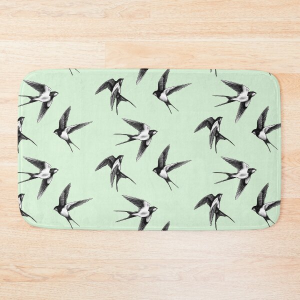 Item preview, Swallow Trio in Flight Green Pattern designed and sold by TerezaValkova.