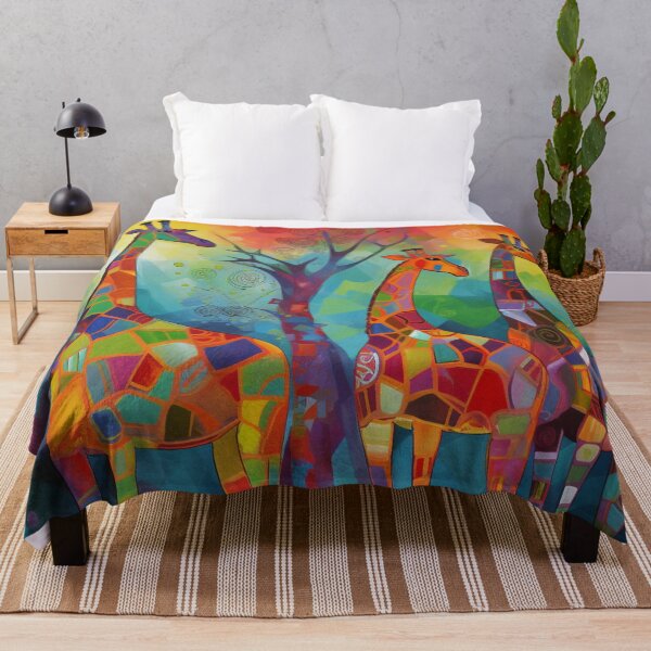 Artikelvorschau, Bunte Giraffen Zeitgenössische abstrakte Kunst entworfen und verkauft von JFFStore.