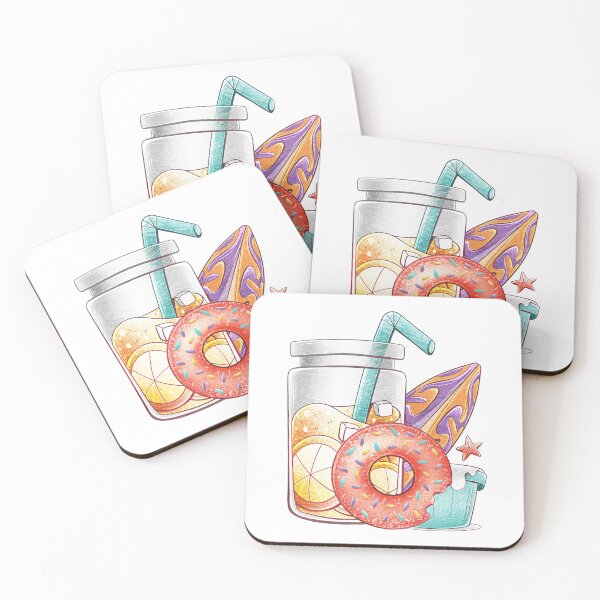 Item preview, Chilled lemonade with a cocktail tube in cartoon summer comic style  designed and sold by xiukab.