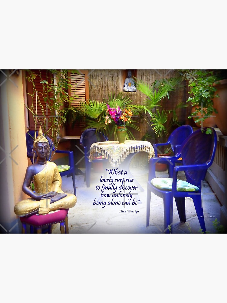 Zen Patio Art Board Print By Vaengi Redbubble