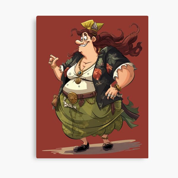 Female pirate. Funny cartoon. Canvas Print for Sale by DEGryps