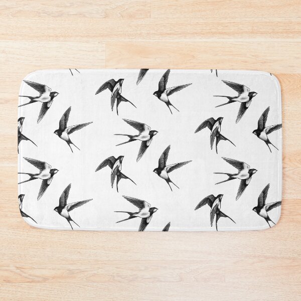 Item preview, Swallow Trio in Flight White Pattern designed and sold by TerezaValkova.