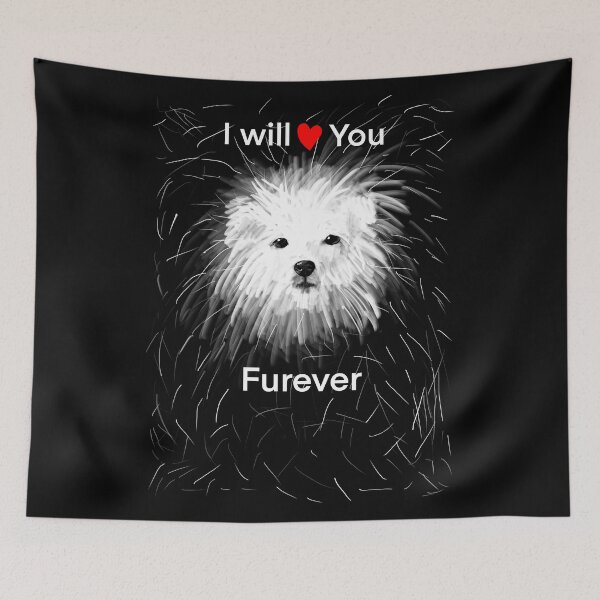 Item preview, I will love you furever. Doggie love. For black garments. designed and sold by Naturascopia.