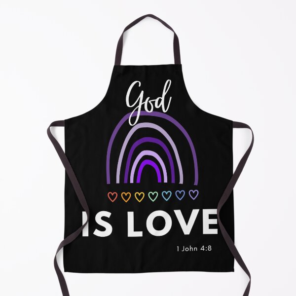 Item preview, Purple Rainbow God is Love - Cute 7 Colour Hearts Gods Promises Bible Verse Christian designed and sold by Ceramic Scripture.