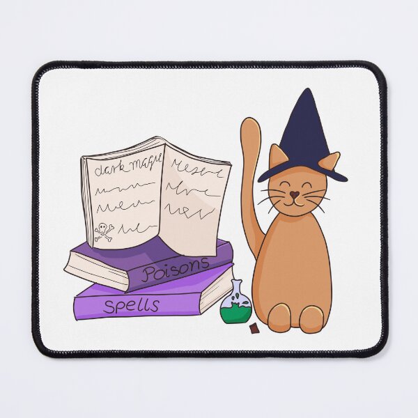 Item preview, Witchy Cat with Spell Books designed and sold by LiloLunaArt.