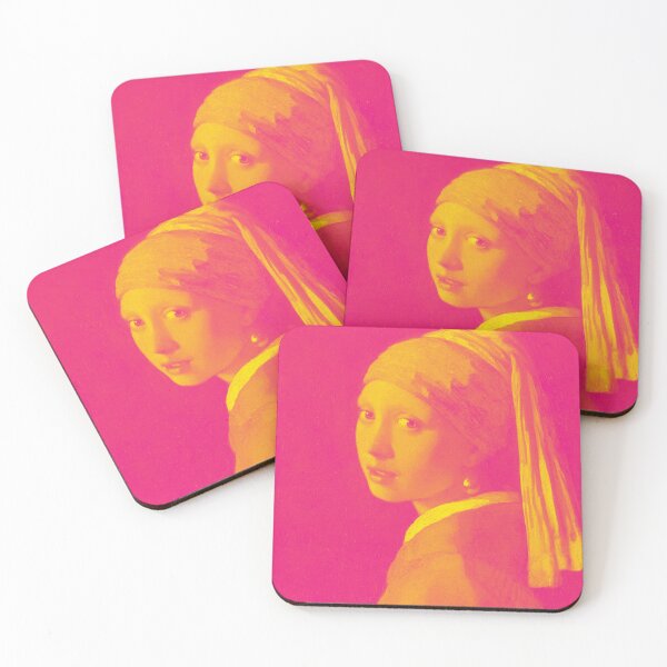 Item preview, Johannes Vermeer - Girl with a Pearl Earring - Pink yellow designed and sold by Clas6.