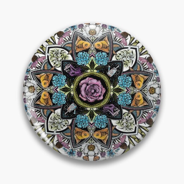 Item preview, mandala full of flowers herbs and insects, garden inspirations designed and sold by Hennagirl.