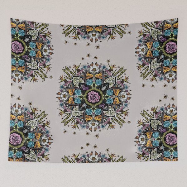 Item preview, mandala full of flowers herbs and insects, garden inspirations designed and sold by Hennagirl.