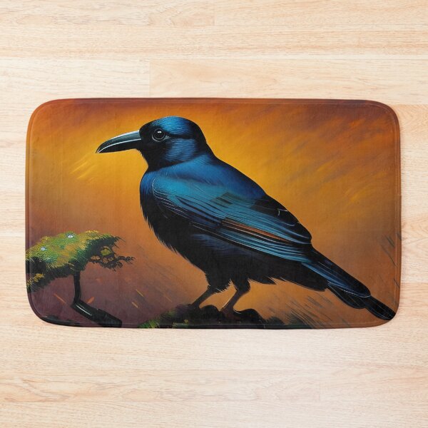 Item preview, Rustic Black-billed Koel, impasto, Ai Generated Art designed and sold by ACC .