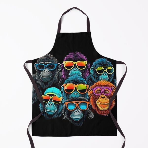 Item preview, Funny monkeys with sunglasses: An animal spectacle during the solar eclipse designed and sold by Pixelboys.