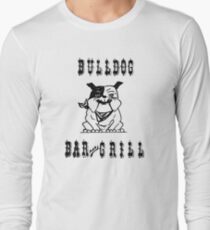 Bulldog Bar and Grill Retro Advertisement Long Sleeve T-Shirt