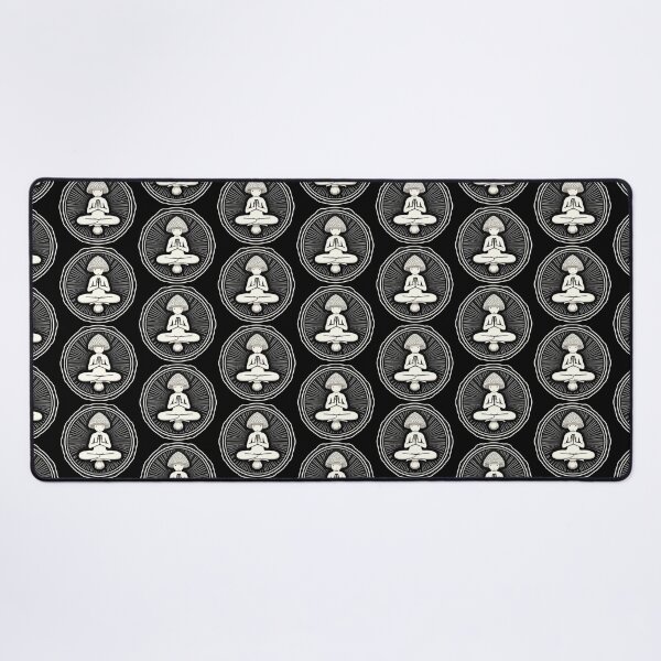 Item preview, Meditating Transcendence Psychedelic Mushroom | Black | Spiritual, Fungi, Fungus designed and sold by FantasySoul.