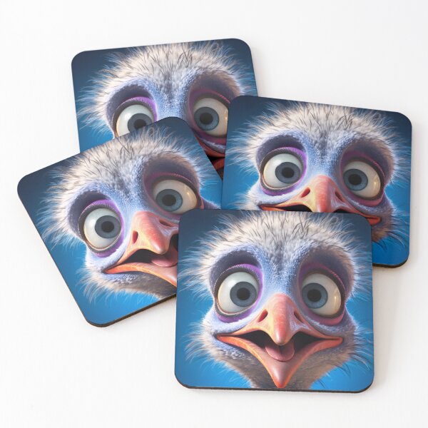 Item preview, Desert Dash - Endearing Cartoon Ostrich Illustration designed and sold by DoPrint.